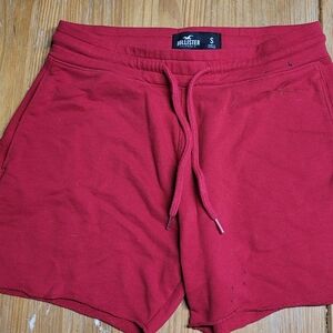 Hollister Burgundy Drawstring Shorts